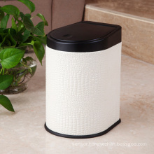 White Leather Press Dust Bin (H-3LB)